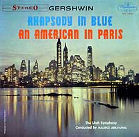 Maurice Abravanel and the Utah Symphony play the Rhapsody in Blue - Westminster LP album cover