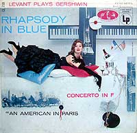 Oscar Levant Plays George Gershwin - cheesecake Columbia LP cover