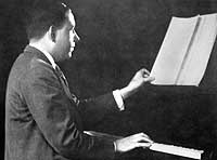 Francois Poulenc at the piano