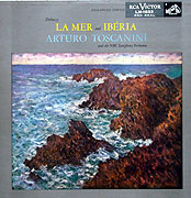 Arturo Toscanini conducts the NBC Symphony Orchestra in Debussy's La Mer (1950 LP cover)