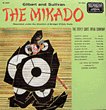 The 1950 D'Oyly Carte Mikado - Richmond LP cover