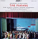D'Oyly Carte 1957 recording of the Mikado - London LP cover