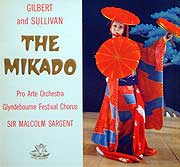 The 1957 Glydeburne Mikado - Angel LP cover