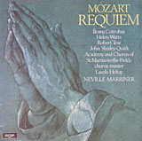 Neville Marriner and the Academy of St. Martin-in-the-Field perform the Mozart Requiem - Argo LP cover