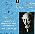 Ernest Ansermet and L'Orchestre de la Suisse Romande play the last two Mozart Symphonies (Lys CD cover)