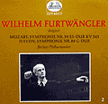 Wilhelm Furtwangler and the Berlin Philharmonic play Mozart's Symphony # 39 (Heliodor LP cover)