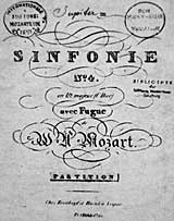 The first edition of the Jupiter score - avec Fugue