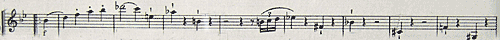 The disrupted melody and tone row in the finale of the Symphony # 40