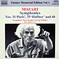 George Tintner and the Symphony Nova Scotia play three Mozart Symphonies (Naxos CD cover)