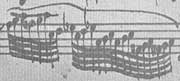 A slurred passage from the autograph score