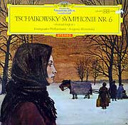 Evgeny Mravinsky conducts the Leningrad Symphony in Tchaikovsky's Symphony # 6 (1956 studio recording - DG LP cover)