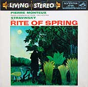 Pierre Monteux conducts the Conservatoire Orchestra in the Rite of Spring -- 1958 RCA album cover