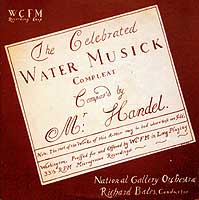 Richard Bales and the National Gallery Orchestra play Handel's Water Music - WCFM LP cover