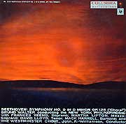 Bruno Walter leads the NY Philharmonic in the Beethoven Ninth -- Columbia LP cover