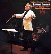 Leonard Bernstein conducts the French National Orchestra in Harold in Italy (EMI LP cover)