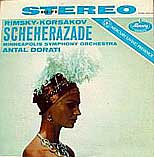 Antal Dorati and the Minneapolis Symphony play Scheherazade (Mercury LP cover)