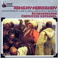 Vladimir Fedoseyev and the Tchaikovsky Orchestra play Scheherazade (Allegro CD cover)