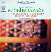 Eugene Ormandy and the Philadelphia Orchestra play Scheherazade (Columbia LP cover)