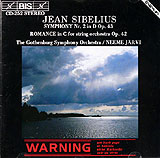Neeme Jarvi conducts the Sibelius Symphony # 2 (Bis CD cover)