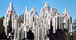 The Sibelius monument in Helsinki