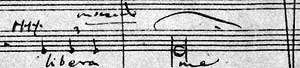 The final line of Verdi's autograph score