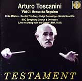 Toscanini conducts Verdi's Requiem - 1938 London concert (Testament CD cover)