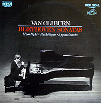 Van Cliburn at a modern concert grand piano