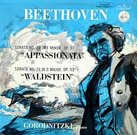 Sascha Gorodnitzki plays the Appassionata and Waldstein sonatas (Capital LP cover)