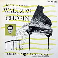 Dinu Lipatti plays the Chopin Waltzes -- Columbia LP cover