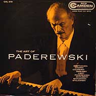 Ignace Paderewski -- RCA Camden LP cover