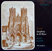 Guido Cantelli conducts the NBC Symphony Orchestra in the Franck Symphony (RCA LP cover)