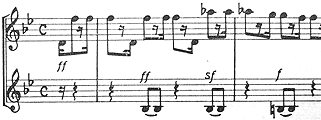 The beginning of the first fugue