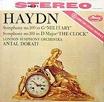 Antal Dorati conducts the London Symphony in the Haydn Military Symphony (Mercury LP cover)