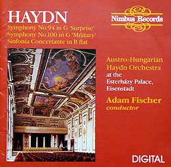 Adam Fischer conducts the Austro-Hungarian Haydn Orchestra in the Haydn Military Symphony (Nimbus CD cover)