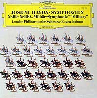 Eugen Jochum conducts the London Philharmonic Orchestra in the Haydn Military Symphony (DG LP cover)