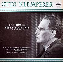 Otto Klemperer and the Vienna Symphony play the Missa Solemnis (Vox LP cover)