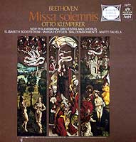 Otto Klemperer and the New Philharmonia play the Missa Solemnis (Angel LP cover)