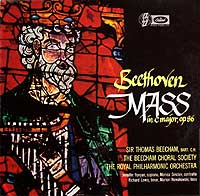 Sir Thomas Beecham conducts the Mass in C (Capitol LP cover)