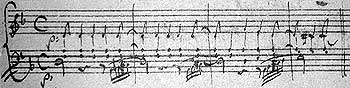 Mozart's autograph of the opening of K. 466