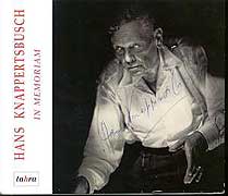 Hans Knappertsbusch and the Dresden Staatskapelle (Music and Arts CD)