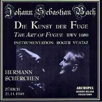 Hermann Scherchen conducts the Art of the Fugue (Archipel CD)