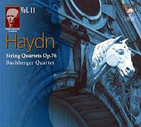 The Buchberger Quartet plays the Op. 76 Haydn quartets (Brilliant CD cover)