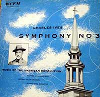Richard Bales and the National Gallery Orchestra play Ives's Third Symphony (WCFM Records LP cover)