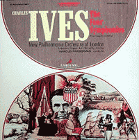 Harold Farberman and the Royal Philharmonic play Ives's Fourth Symphony (Vanguard Cardinal LP box set cover)