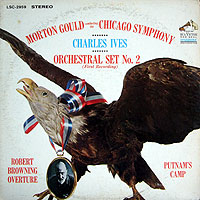 Morton Gould and the Chicago Symphony Orchestra play Ives Orchestral Works (RCA LP cover)
