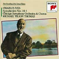Michael Tilson Thomas and the Chicago Symphony play Ives's Fourth Symphony (Sony CD cover)