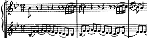 The opening of the second movement