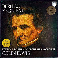 Davis conducts the Berlioz Requiem (Philips LP cover)