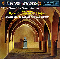 Munch conducts Schubert's Great Symphony (RCA LP cover)