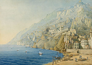 Watercolor by Mendelssohn: Amalfi